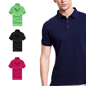 

Casual Gentlemen's Tops New Men Shirt Men's Sports Shirt Short Sleeve Cotton Comfortable Turn-dowm Collar Summer Mens T-Shirts