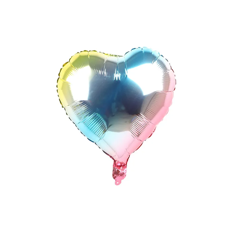 Gradient Heart 50 шт. 18 дюймов градиент Красочные Звезды Круглый сердце воздушный шарик для свадьбы Гелий воздушные шары для дня рождения вечерние украшения детский воздушный шар - Цвет: Gradient Heart