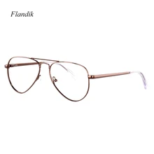Большие пилотные металлические очки, оправа, оптические очки из нержавеющей стали, оправа для мужчин и женщин, очки для близорукости по рецепту