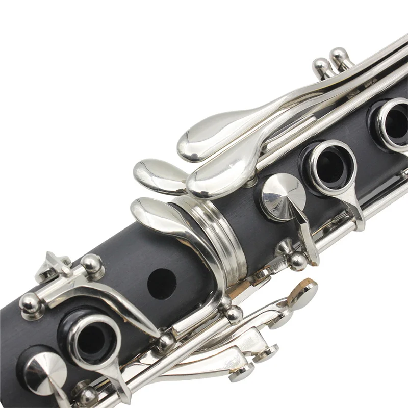 ABS 17 Key Clarinet bB Flat Soprano Binocular Clarinet with Cleaning Cloth Gloves Screwdriver Reed Case Woodwind Instruments ABS 17 Key Clarinet bB Flat Soprano Binocular Clarinet with Cleaning Cloth Gloves Screwdriver Reed Case Woodwind Instruments
