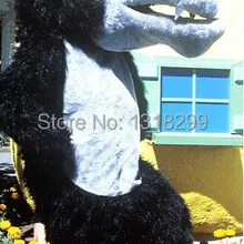 Огромный Черный Волк талисман костюм талисмана необычные платья пользовательские фантазии косплей костюм тема mascotte карнавальный костюм комплекты