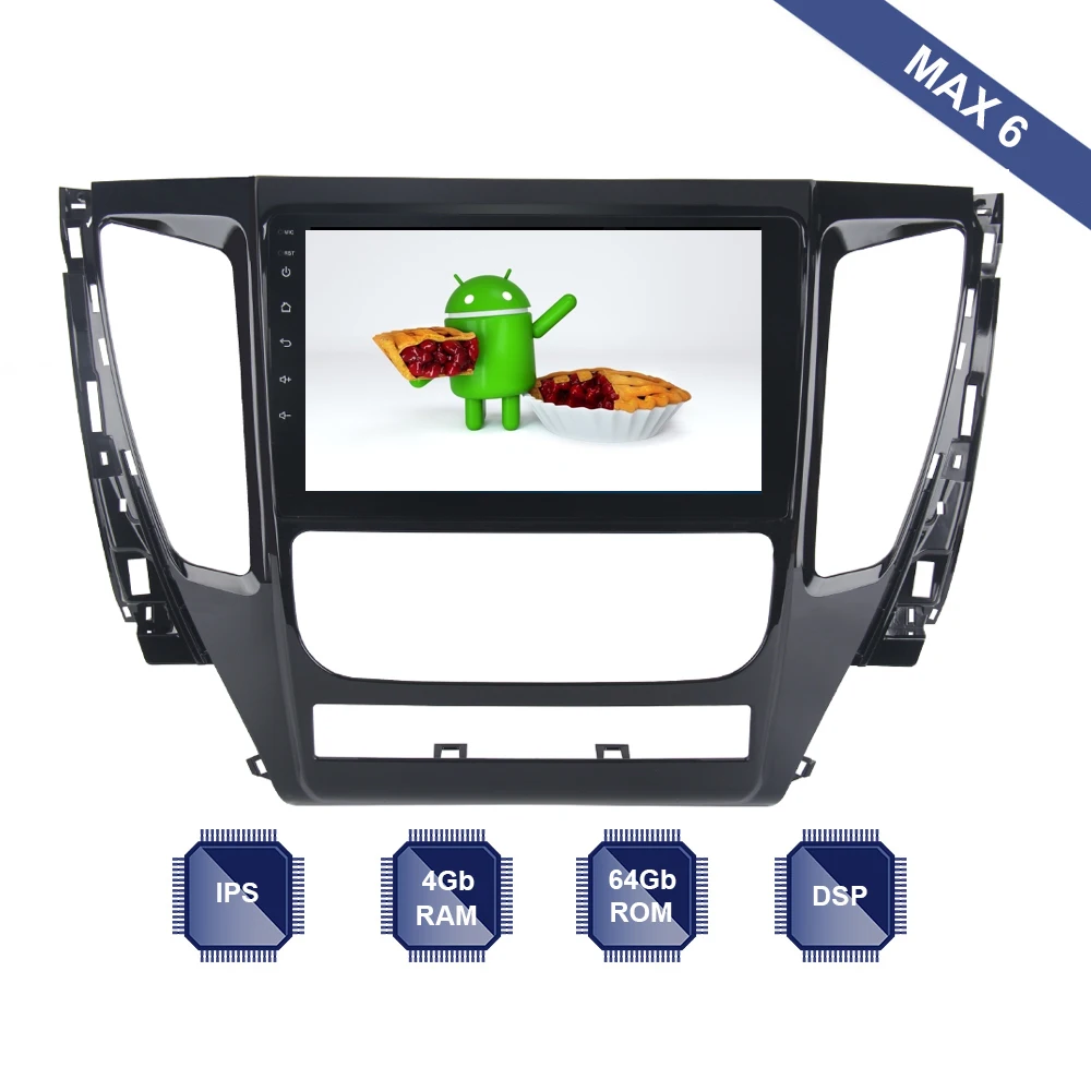 Автомагнитола на Android 9 0 2 Din GPS Navi для Mitsubishi Pajero Sport 3 2017 2018 PX6 RK3399 DSP IPS экран 4 Гб + 64 ГБ
