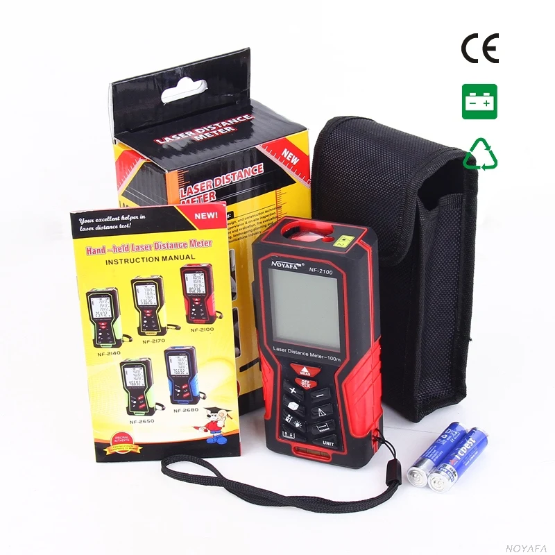 

Original Noyafa NF-2100 Digital Distance Meter Laser Ruler Telemetre Medidor Tape Measure 100 Meters Rangefinder