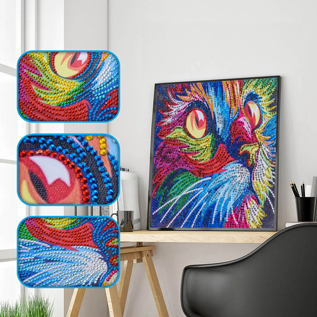 

Cat Printing Pictures of Rhinestone Cross Stitch Diamond Embroidery Square Dirll Mosaic Diamond Embroidery Arts Craft 28.FEB.28