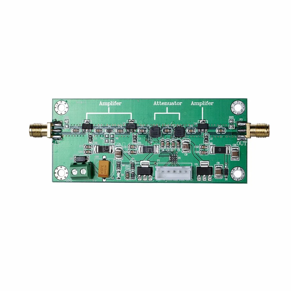 Радиочастотный радиочастотный модуль усилителя 50 МГц-2 ГГц полоса пропускания 0~ 60 дБ регулируемое усиление