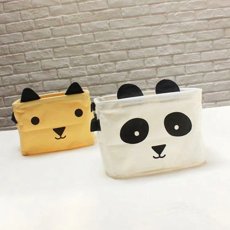 

Oxford Cloth Folding Storage Basket Cartoon Bear Laundry Cosmetics Storage Box Household Multifunction Storage Baskets