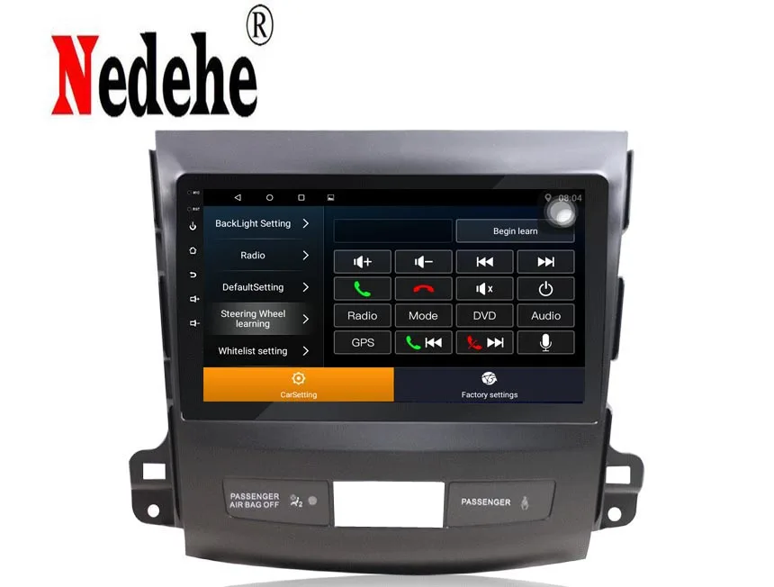 Clearance Nedehe 9 inch Android 8.1 full touch screen car multimedia system For Mitsubishi Outlander 2006-2014 car gps radio navigation 5