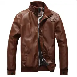 2018 Для Мужчин's Кожаные куртки высокое качество Для мужчин Pu пальто Для Мужчин's Повседневное кожаные пальто M-5XL