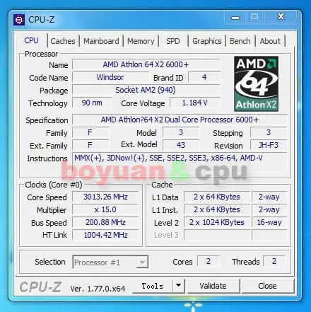 AMD Athlon 64X2 6000+ 6000 3 ГГц двухъядерный процессор CPU ADX6000IAA6CZ Socket AM2