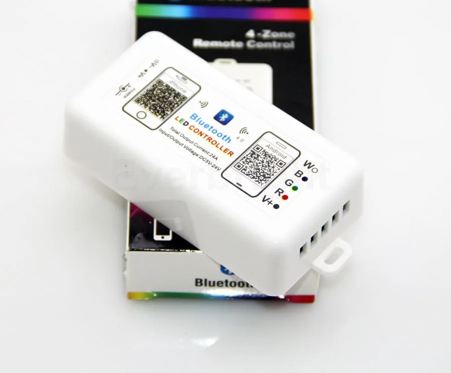 10 шт./лот Bluetooth RGB/RGBW Управление Лер Беспроводной IOS/Android светодиодные полосы Bluetooth 4.0 Управление DC 12 в/24 В 24a Бесплатная доставка