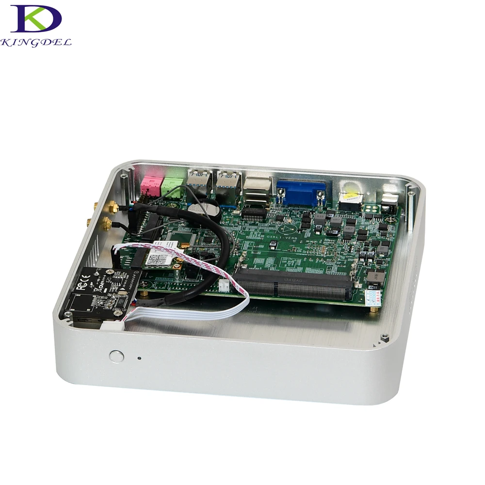  Gaming computer 6th Gen Intel CPU Core i3 6100U Nettop fanless mini pc with HDMI VGA SD desktop tv 