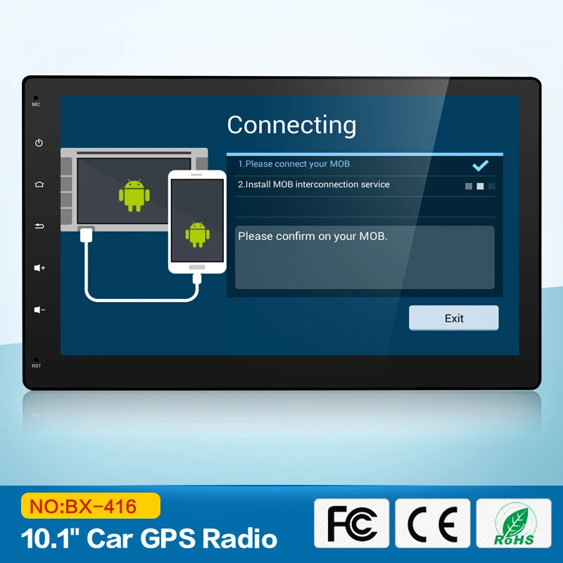 

2G RAM 4 Core 2 Din Android 7.1 Car Radio In Dash 10.1 Inch 1024*600 HD Car GPS Navigation Head Unit Stereo Radio