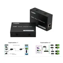 HDMI Extender Transmitter Receiver 120M 720P 1080P IR Remote Over cat5e 6 TCP IP Support One