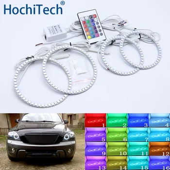 

For Kia Sorento 2006 2007 2008 2009 Multi-color Led Angel Eyes Kit RGB Halo Rings Daytime Running Light DRL
