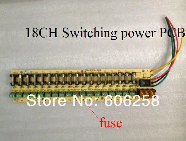 18 дорожный электропроводка \ 18CH PCB терминал с предохранителем для 12 В 15A 20A 30A импульсный источник питания