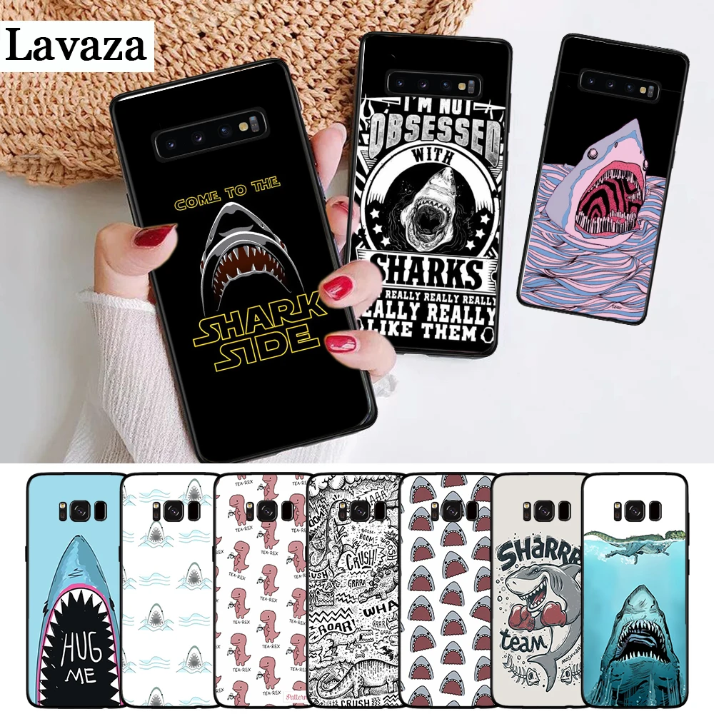 Силиконовый чехол с мультяшным рисунком морских акул для Samsung S6 Edge S7 S8 Plus S9 S10 S10e M10