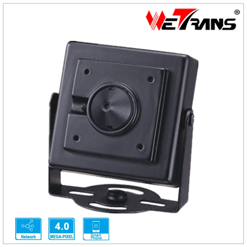  4.0MP Mini IP Camera H.264 3.7mm Megapixel Pinhole Lens Security Hidden IP Camera HD 4MP Metal Mini Size 40*40mm 