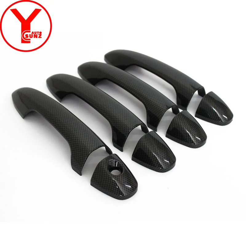 

2016-2017 door handle cover For Toyota SUV FORTUNER SW4 2016-2017 ABS carbon fiber accessories car parts styling 2016+ YCSUNZ