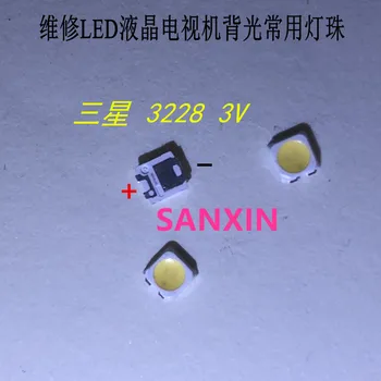 

120pcs FOR SAMSUNG 2828 LED Backlight TT321A 1.5W-3W with zener 3V 3228 2828 Cool white LCD Backlight for TV TV Application