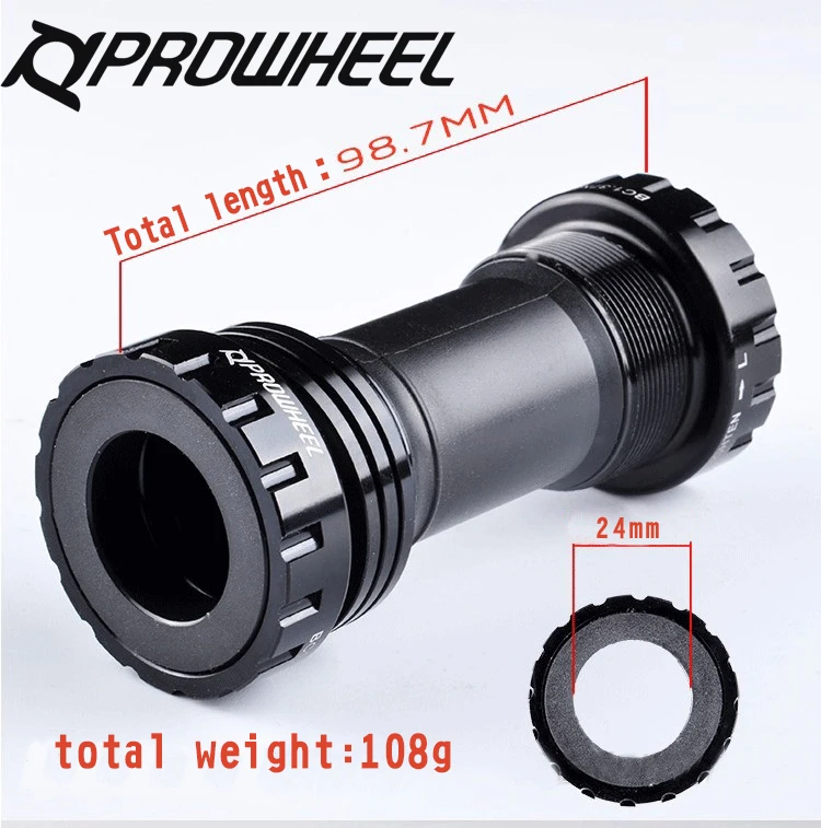 Prowheel BB Axis Adapter 1,37/24 мм шатунная цепь черный MTB дорожный велосипед пресс подходит нижние кронштейны для Shimano Deore BB52