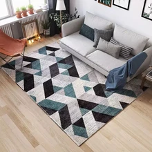 Современный стиль геометрический микс синий ковер, большой размер гостиной ковер, прямоугольный напольный ковер, пасторальный домашний декоративный коврик