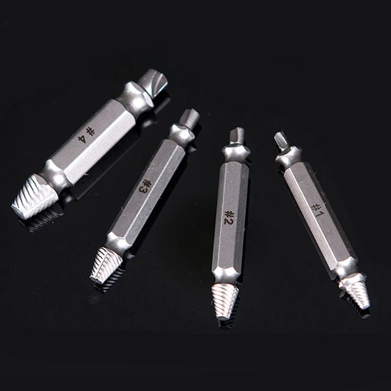 

4 pcs/set Speed Screw Extractor Set drill out easy to Remove Screw broken Set
