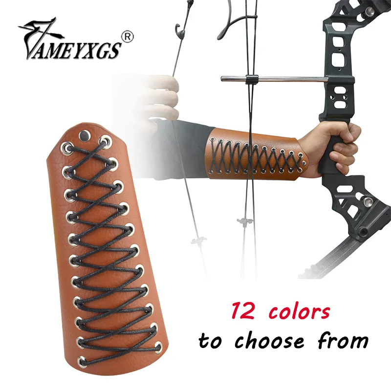 1pc Archery Arm Guard PU Leather Arm Protection Gear Elasticity Adjustable Protect Your Arms