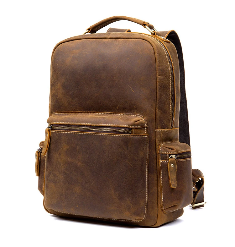 Front View of Woosir Vintage Laptop Rucksack 15.6 Inches