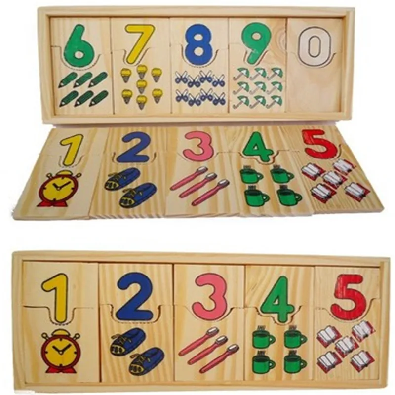 

Wooden Digital Number Matching Plate Children Math Teaching Abacus Baby Educational Early Learning Toy Understanding Number