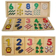 Wooden Digital Number Matching Plate Children Math Teaching Abacus Baby Educational Early Learning Toy Understanding Number baby early learning wooden children walker