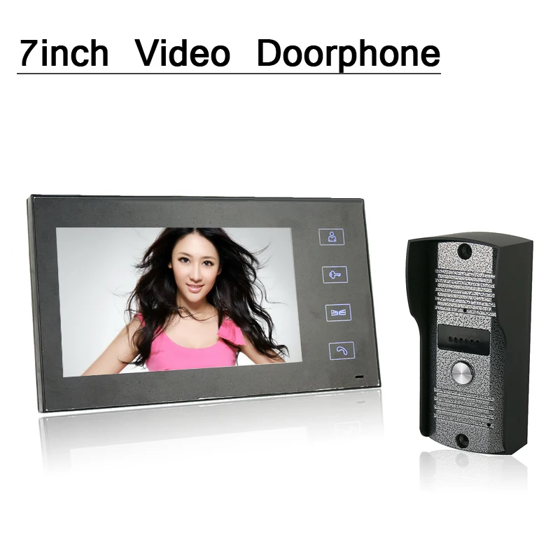 

7inch touch screen Color Monitor Video Doorphone Night Vision Camera intercom System