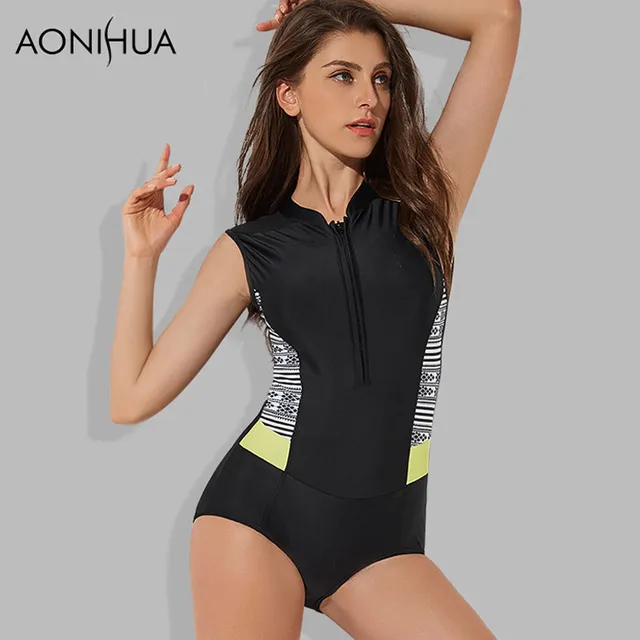 black one piece swimsuit with shorts