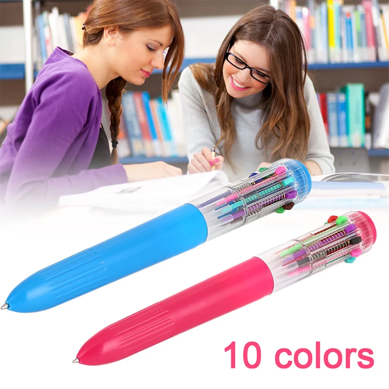 Роликовая Шариковая ручка Шариковая 10 цветов случайный канцелярский инструмент для письма детский подарок Креативный офисный маркер, рисование желфена школы