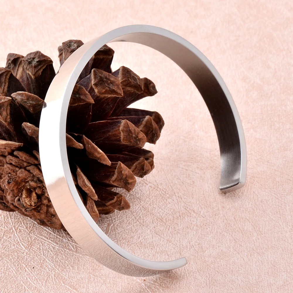 IJB0509 316L браслет из нержавеющей стали позитивный навевающий вдохновение Цитата манжеты браслеты мантра браслеты для женщин и мужчин