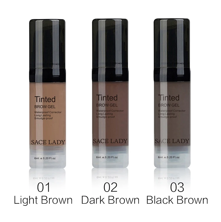 Lady à Prova Conjunto de Maquiagem Sace Dwaterproof Água Sobrancelha Matiz Gel Creme Escova Kit Compõem Pintura Enhancer Comprar 3 Obter 1 Presente Cosméticos 5 Realç. sobranc.