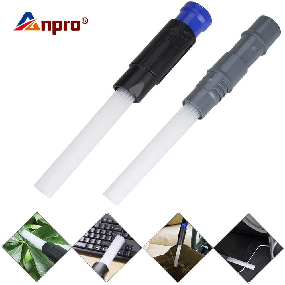 

Anpro Universal Vacuum Attachment Tiny Tubes Cleaner Dirt Sweeper Car Keyboards Air Vent Drawers Dust Remove Cleaner Tool