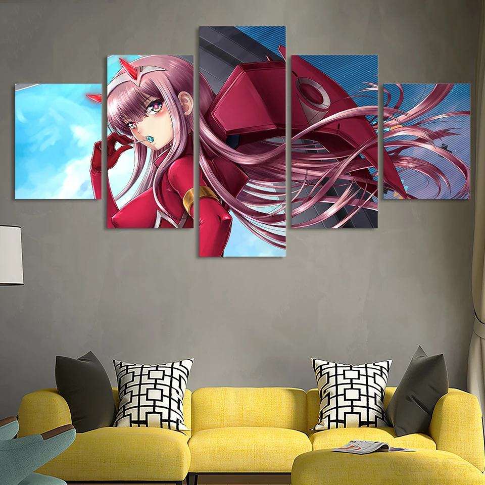 

Modular Hd Prints Pictures Home Decor 5 Panel Japanese Cartoon Characters Painting Canvas Poster Wall Art For Living Room Frame