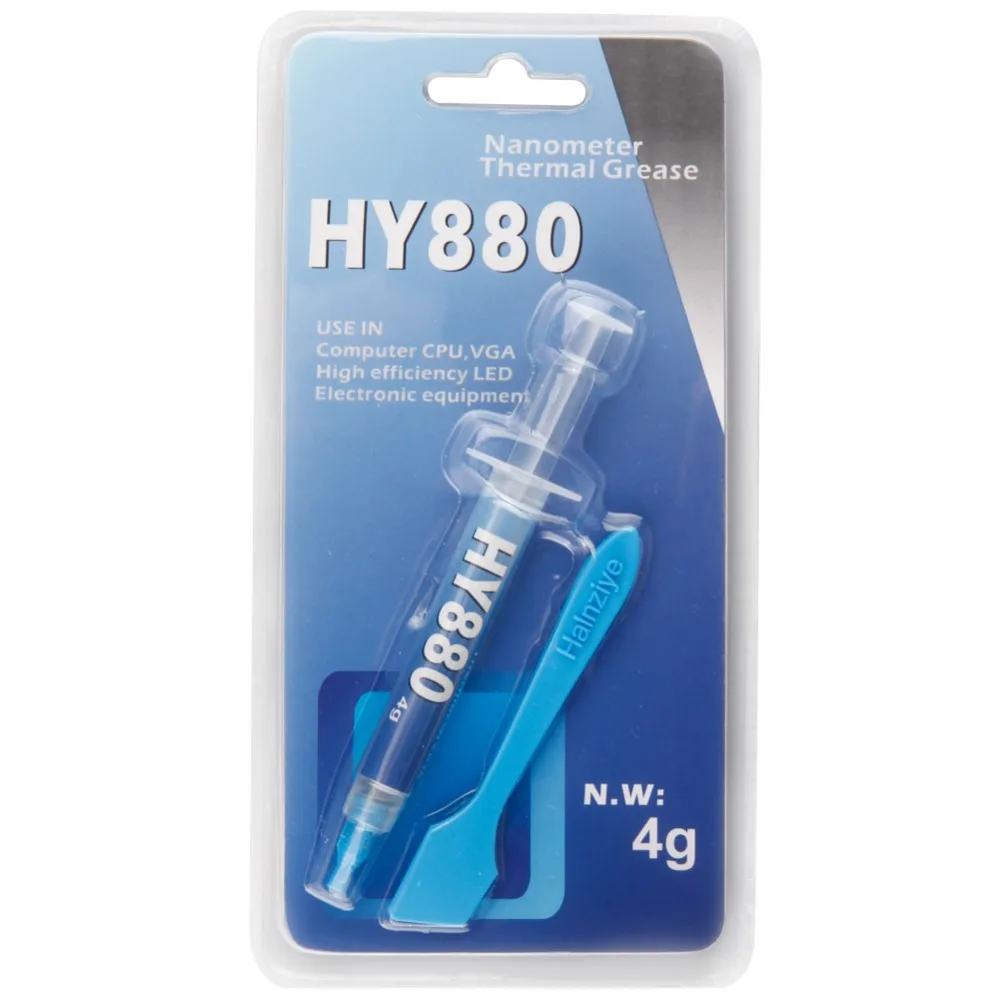

HY880 4g Needle Tube Packing Super Carbon Nano Thermal Grease Heatsink Compound Interface Material for CPU GPU LED Free Scraper