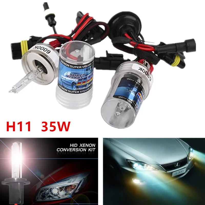 2pcs H11 HID Xenon Pure White Replacement Car 6000K 35W Headlight