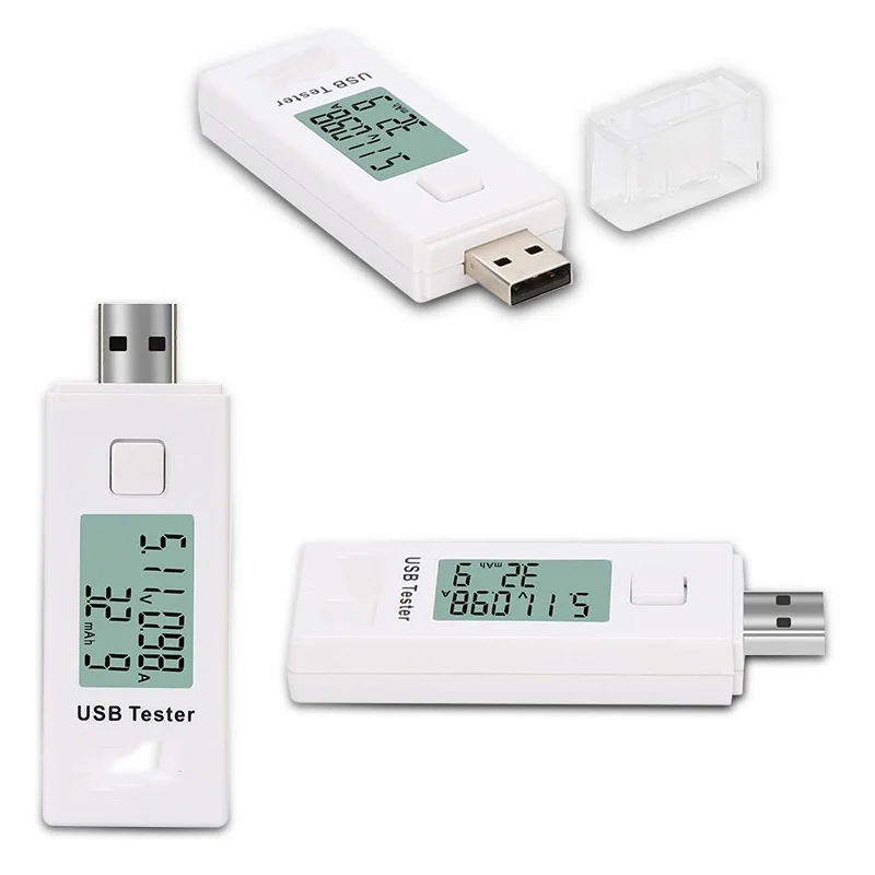 With Backlight DC Voltmeter 3-9V 0-3A 0-9999mAh Digital LCD Display USB Tester Charger Current Voltage Capacity Tester DC Voltm
