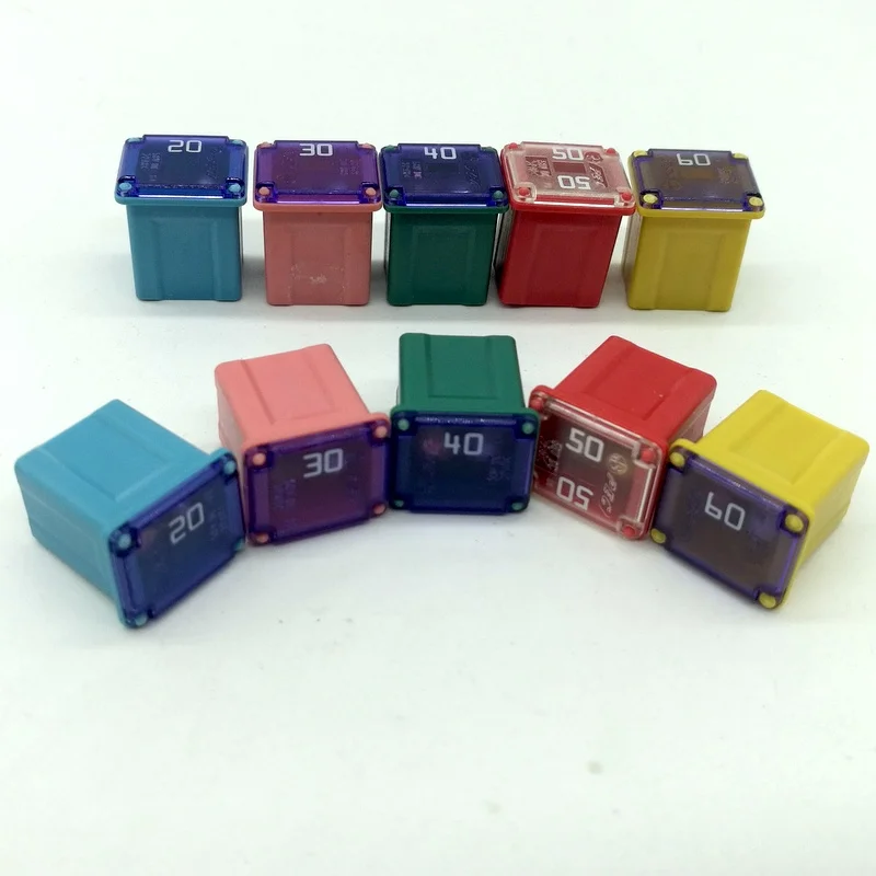

LPJ Rectangle small type Auto fuse 5 model 10pcs 20A 30A 40A 50A 60a for Japan Car
