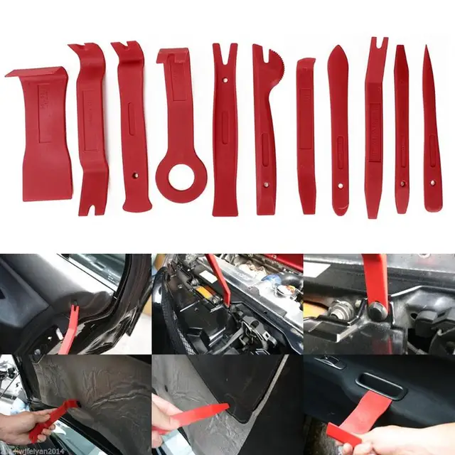 Best Price 4-13Pcs Auto Car Radio Panel Interior Door Clip Panel Pry Tool Trim Dashboard Removal Opening Tool Set DIY Car Repair Tool Pry