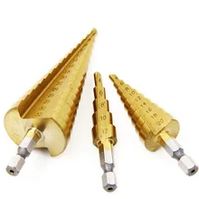 drill bit step drill nail Cutter 4-12/20mm HSS Steel Cone Drill Bit Set HSS Steel Step Sharpening mini sharpening drill chuck