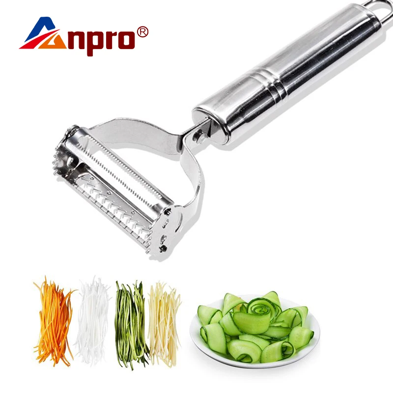 

Anpro Stainless Steel Peeler Grater Multi-function Fruit Peeler Vegetable Fruit Peel Shredder Slicer Grater Kitchen Accessories