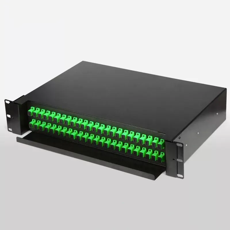 

Drawer type Fiber optic terminal box 48 core Desktop SC APC with adapter pigtail 48 Ports Fiber optical Patch Panel