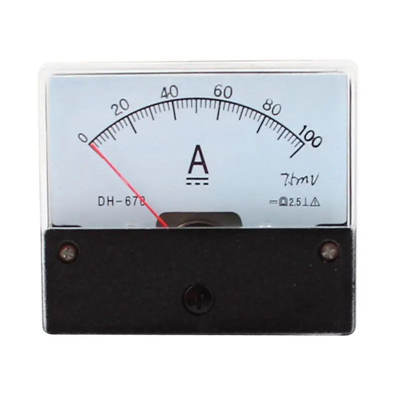DC 100A Analog Panel Ampere Current Counter Ammeter Meter DH-670