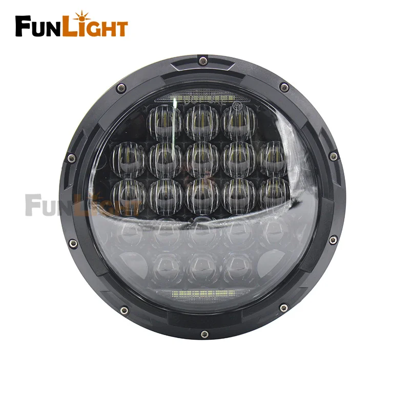 

New Black 7" LED Headlight - 5D 75W Round High Low Beam Projector LED DRL Headlamp For Jeep Wrangler 2007-2016