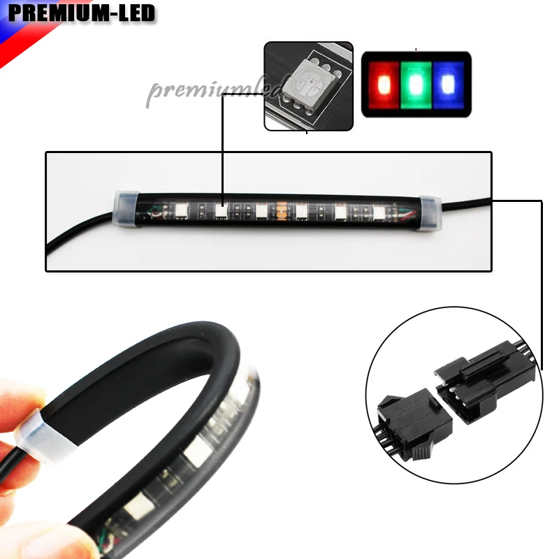 Универсальный 42 LED RGB многоцветный светодиодный моторный отсек или под