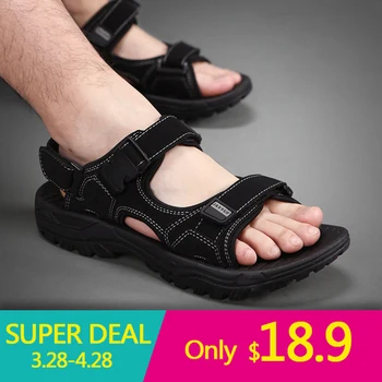

Black Summer Outdoor Men's Sandals Quick-drying Beach Shoes Men Fashion Summer Slippers For Men High Quality Man Shoes Big Size