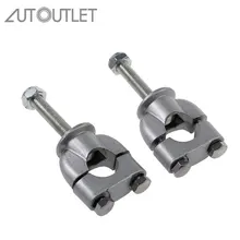 AUTOUTLE 2 шт./компл. мотоцикл ручка стойки для руля 7/8 ''серебро 22 мм Металлические зажимы крепление с винтами для грязного велосипеда ATV